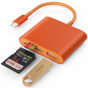 3-in-1 USBc SD Card Reader