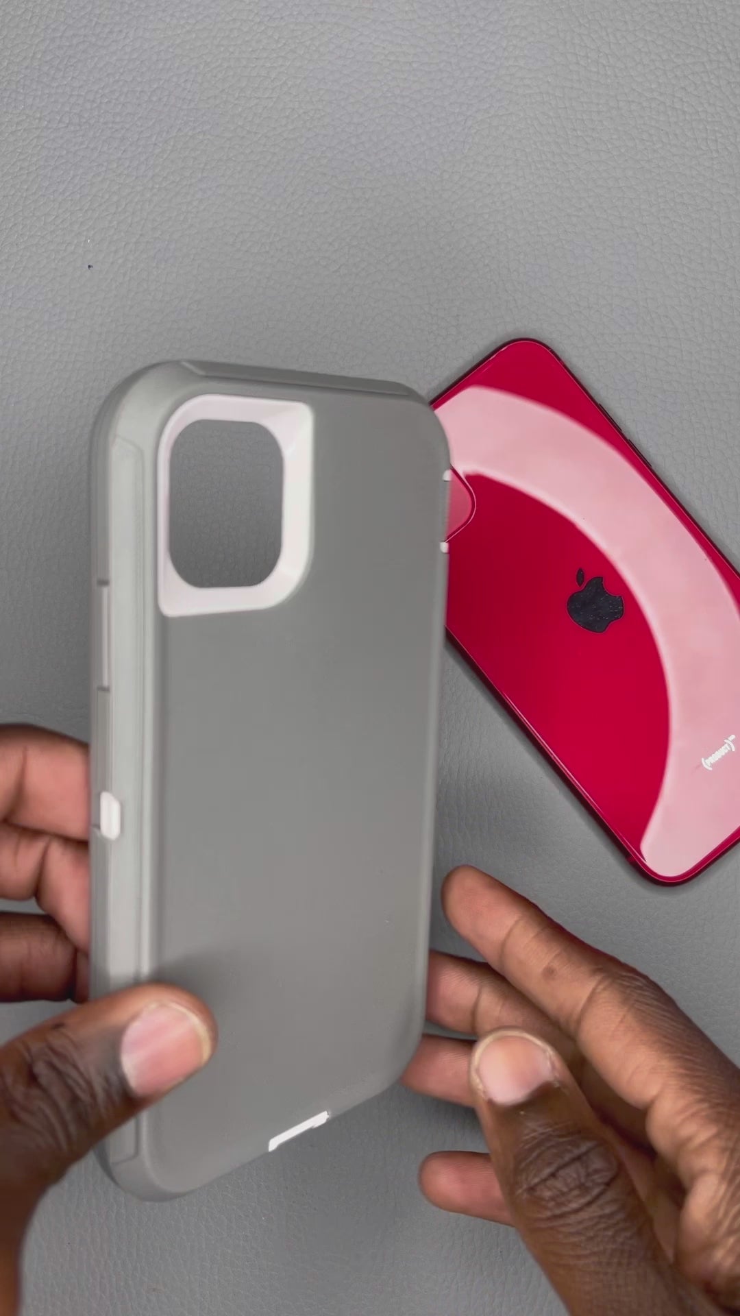 Defender Hybrid iPhone Case (Grey/White)